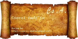 Cserei Amáta névjegykártya